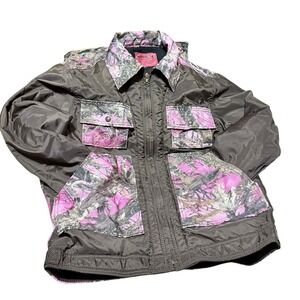 Women's M‎ Southside Outdoor Wear Brown & Pink Camo Coat USA Made Hunting Trades